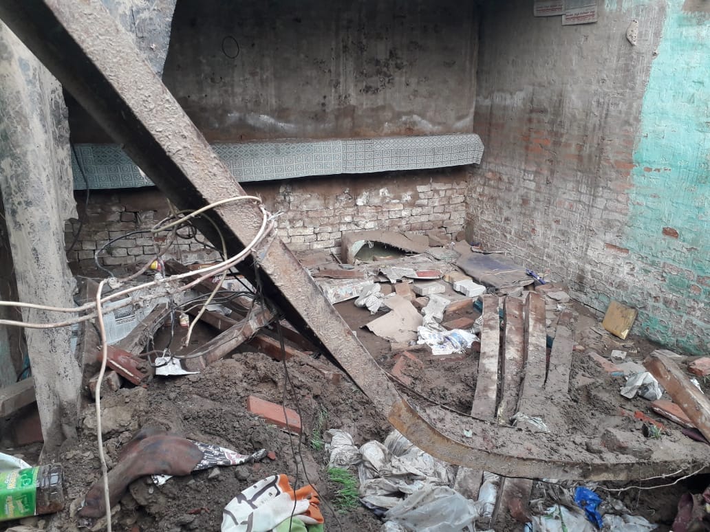 House roof collapses, women injured