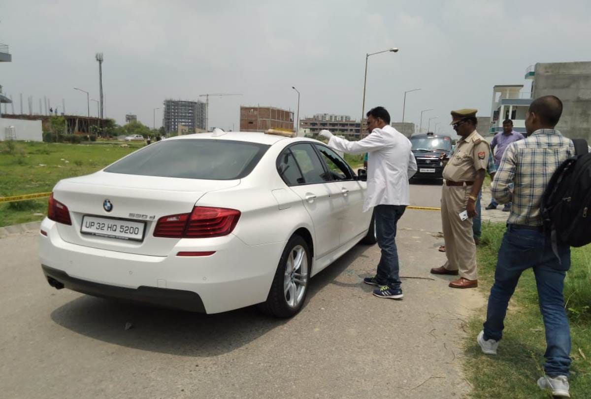 punk fire gunshot on property dealer in lucknow near pgi