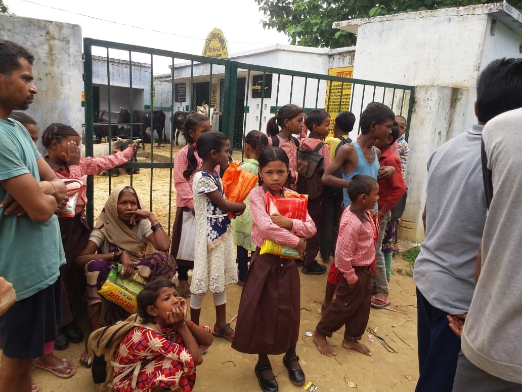 free cattle in school, students out