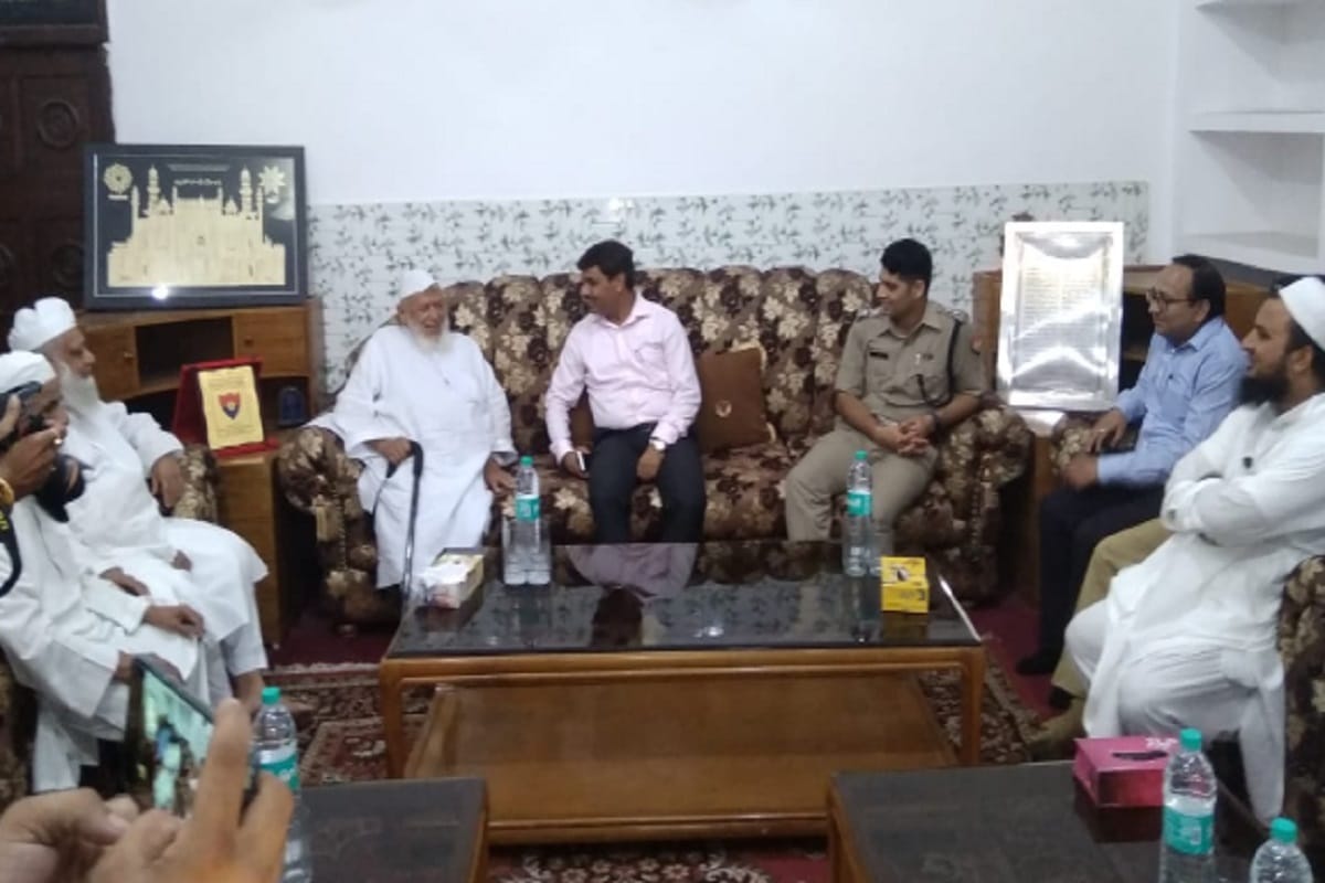 Saharanpur DM and SSP reached darul uloom for investigations of helipad construction