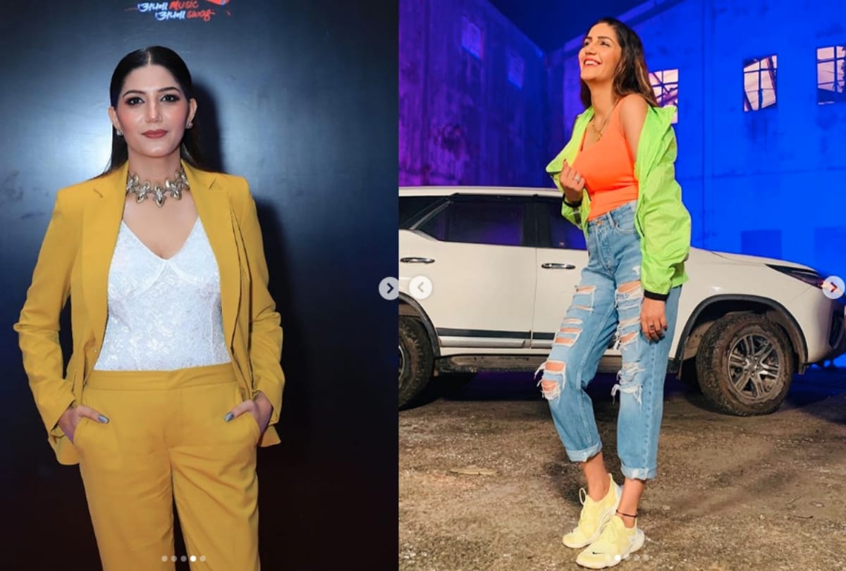 Sapna Choudhary looks gorgeous in this yellow pantsuit