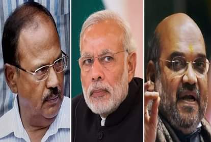 नरेंद्र मोदी, अमित शाह और अजित डोभाल (फाइल फोटो)