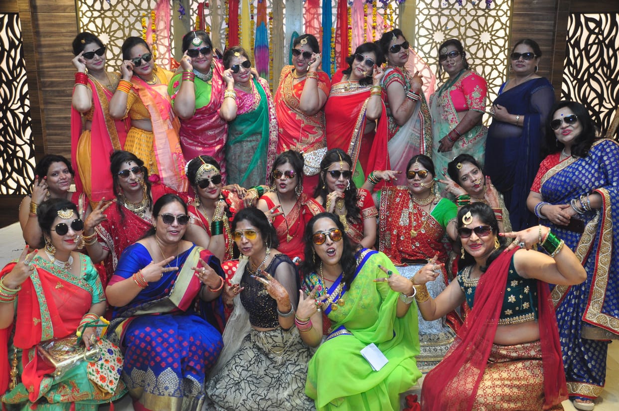 Haryali teej colors of bhakti and enjoyment seen.