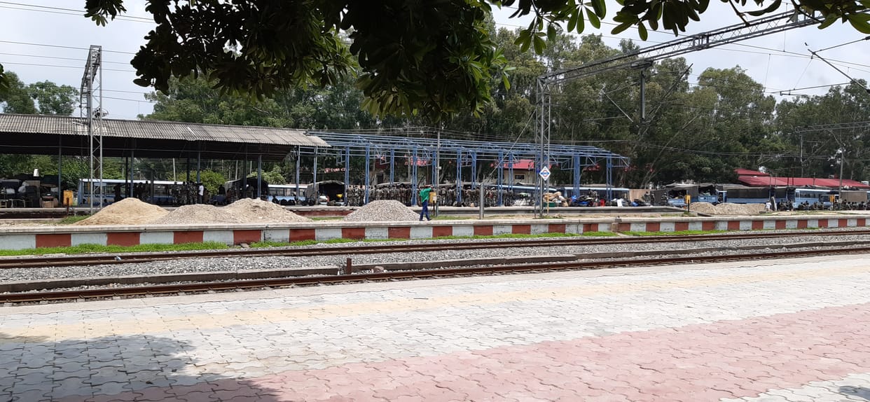Brahmana railway station transformed into the camp