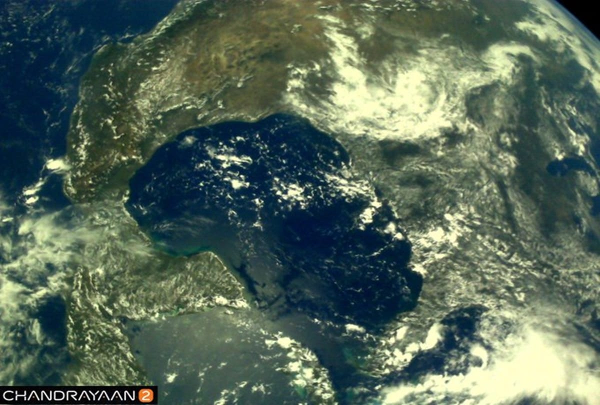 Earth as viewed by Chandrayaan 2, ISRO Shares Photos