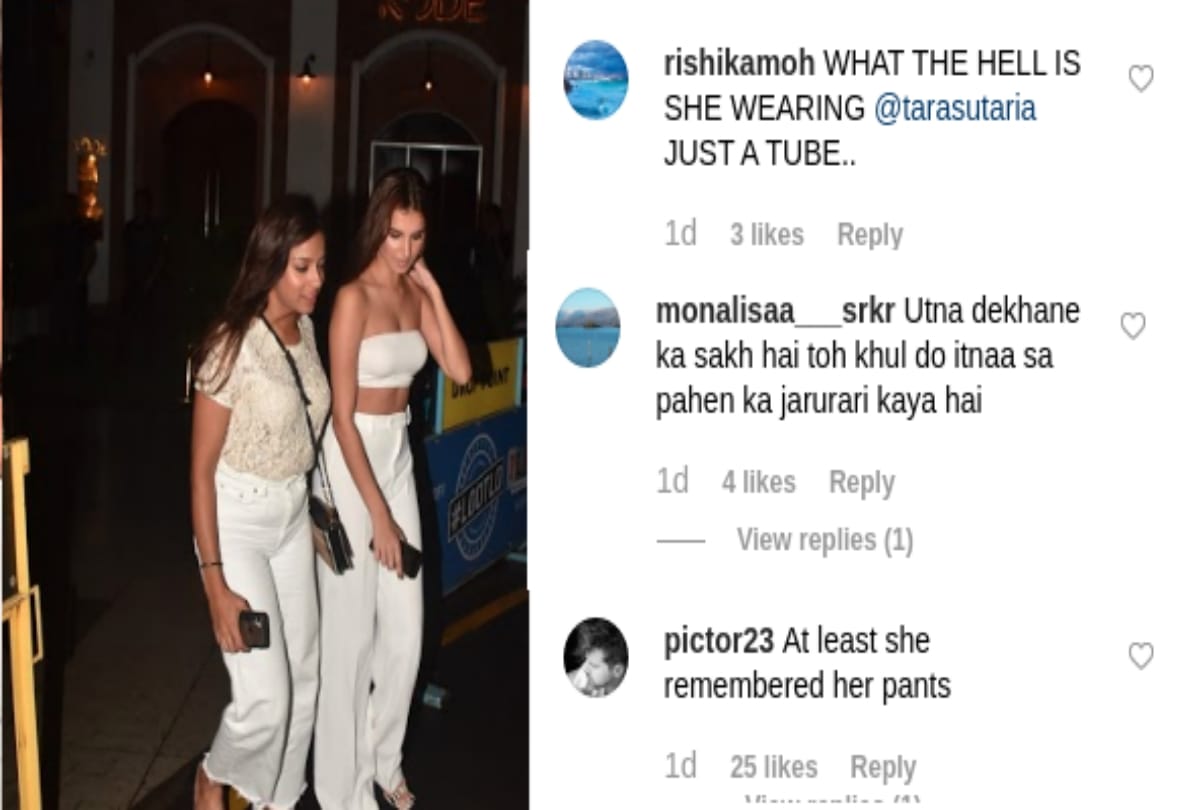 Tara Sutaria gives major outfit goals in a white crop top and pants