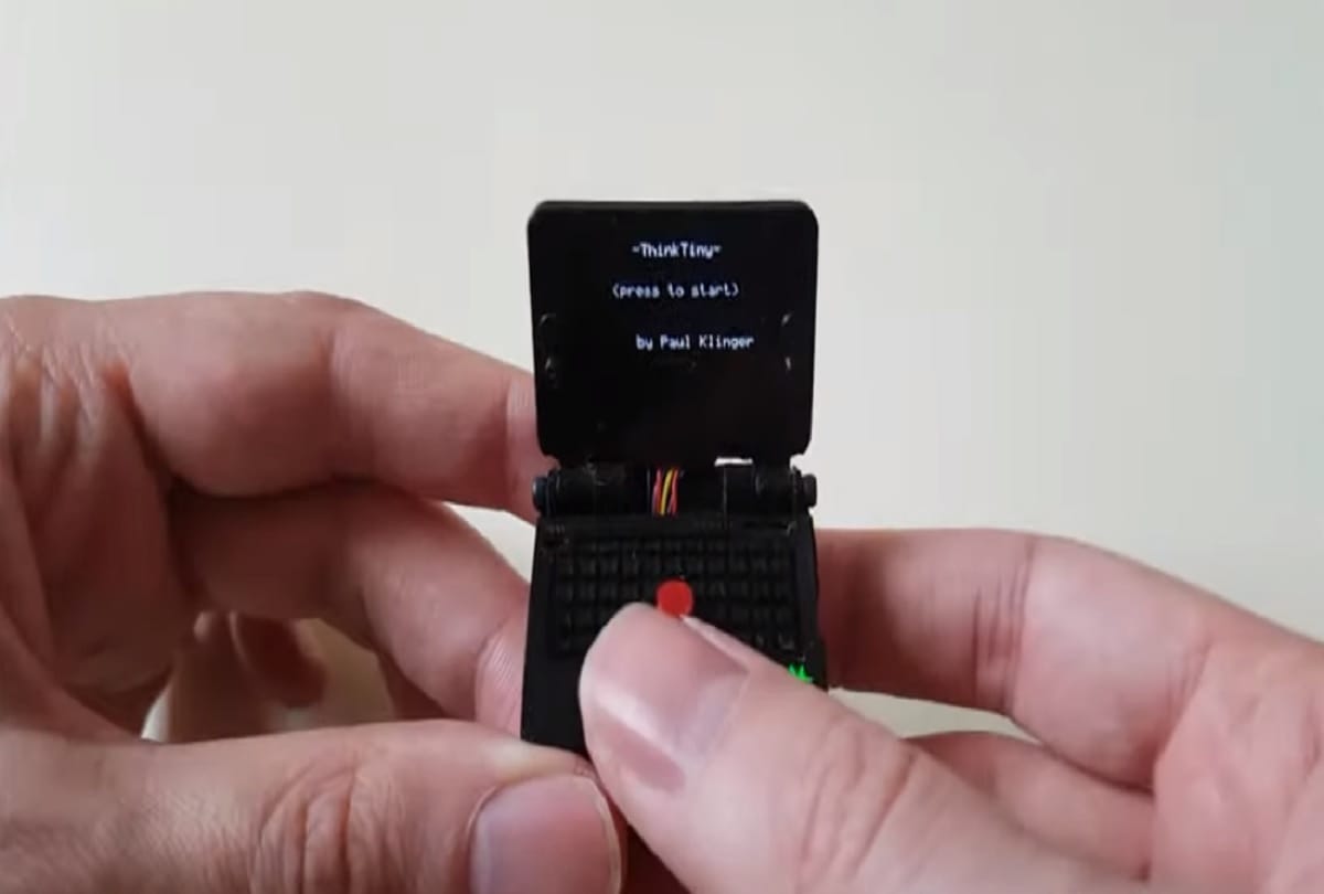 Worlds smallest laptop Thinktiny is a fully functioning gaming laptop designed by Paul Klinger