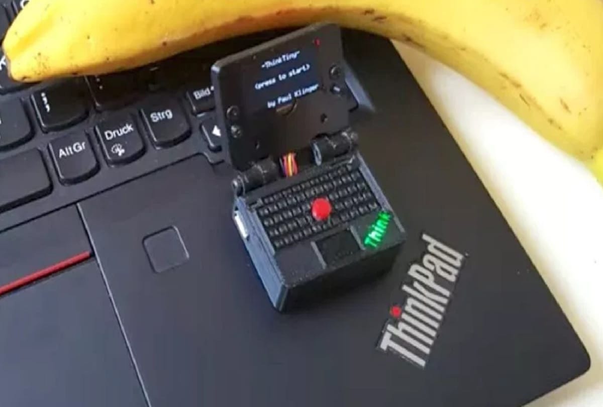 Worlds smallest laptop Thinktiny is a fully functioning gaming laptop designed by Paul Klinger