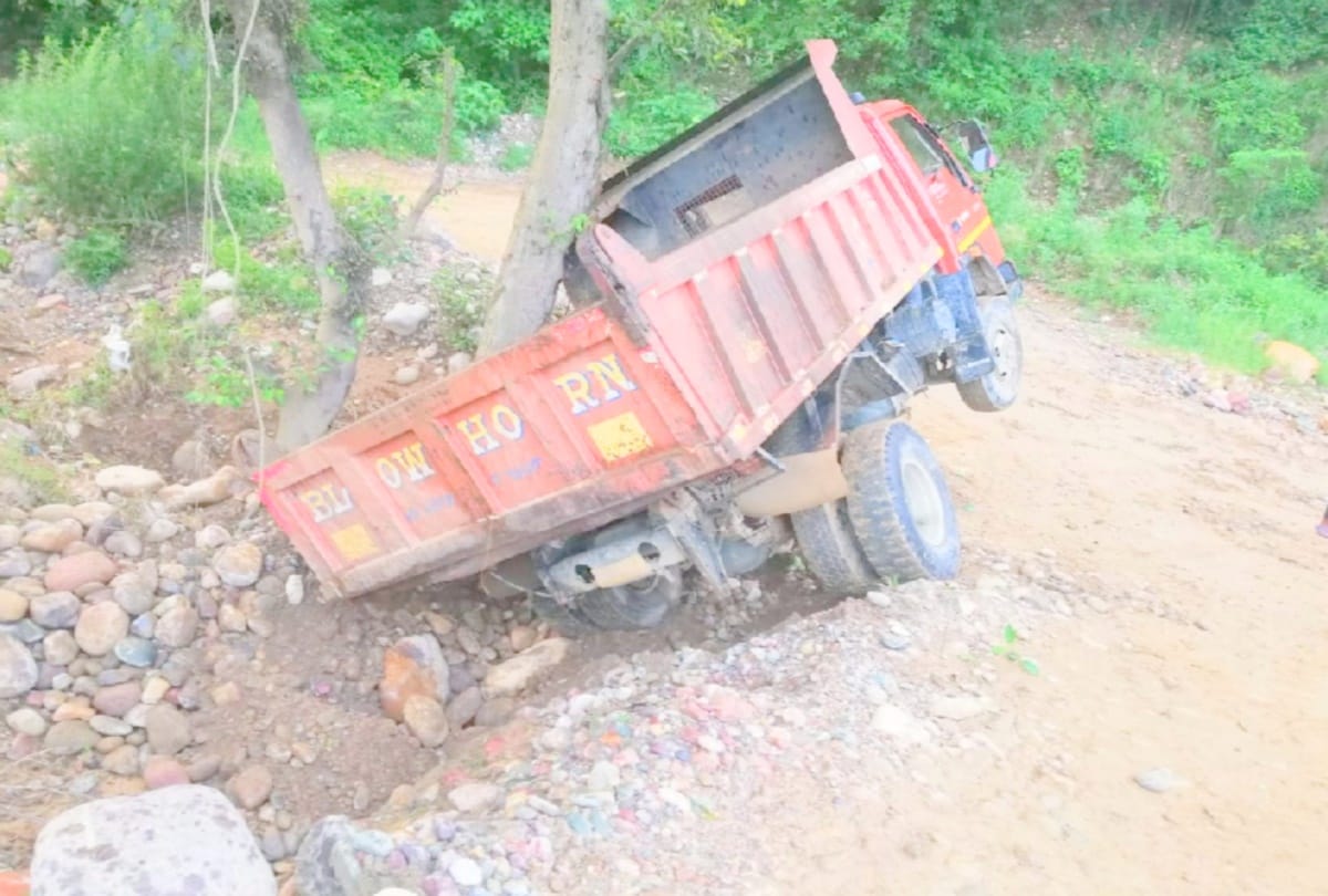 driver died after truck collide with tree in kangra