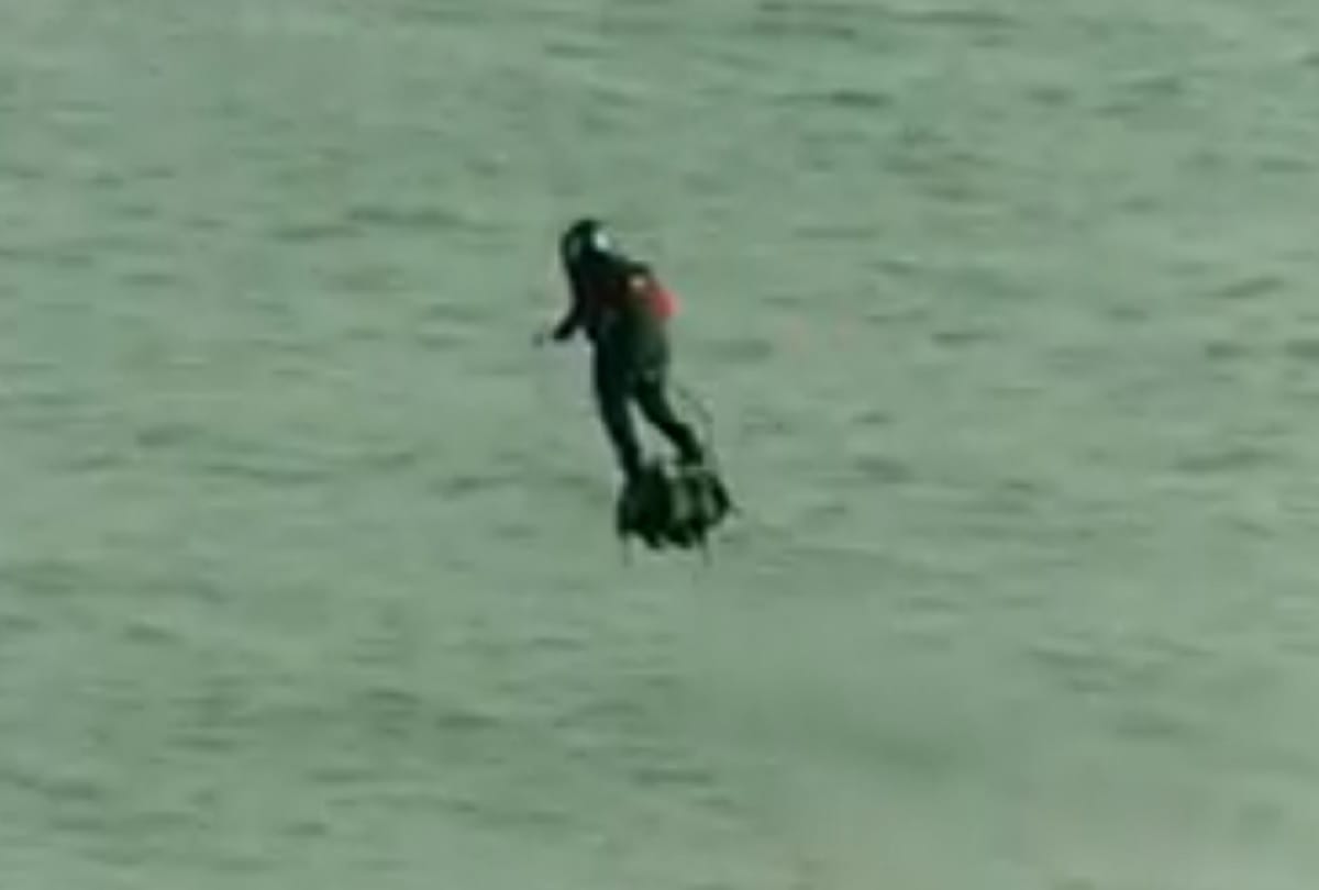French inventor Franky Zapata successfully crosses English Channel on a flyboard