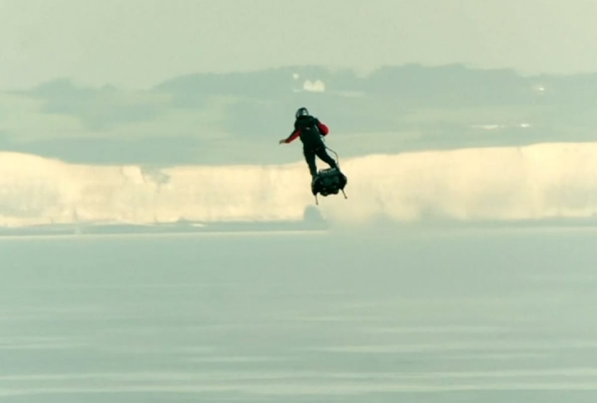French inventor Franky Zapata successfully crosses English Channel on a flyboard