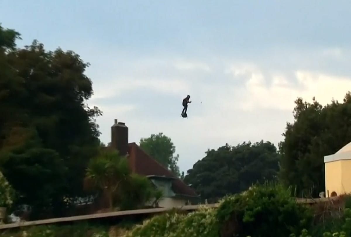 French inventor Franky Zapata successfully crosses English Channel on a flyboard