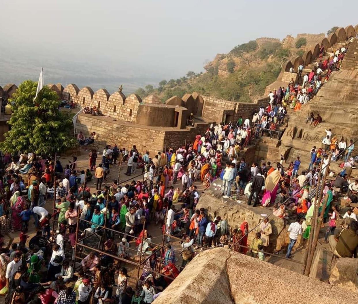 Devotees gathered to worship Shiva