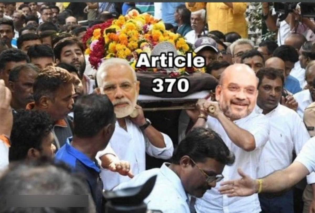article 370 revoked social media hails amit shah and modi government hillarious memes