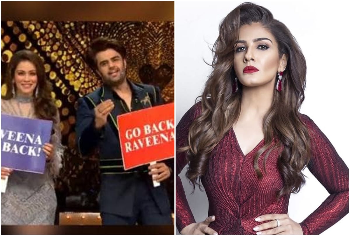 Actress left Nach baliye 9 set as Maniesh Paul enters the stage with Go back Raveena Card