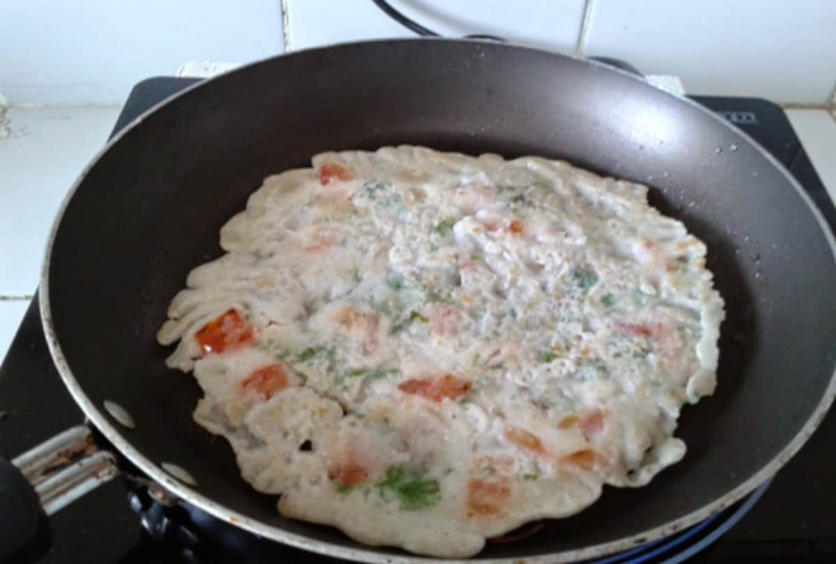 make chilla with leftover cooked rice