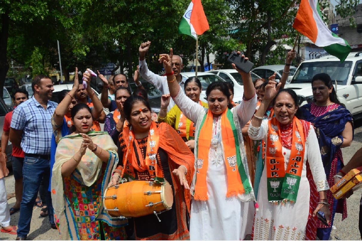 celebration in leh and protest im kargil 