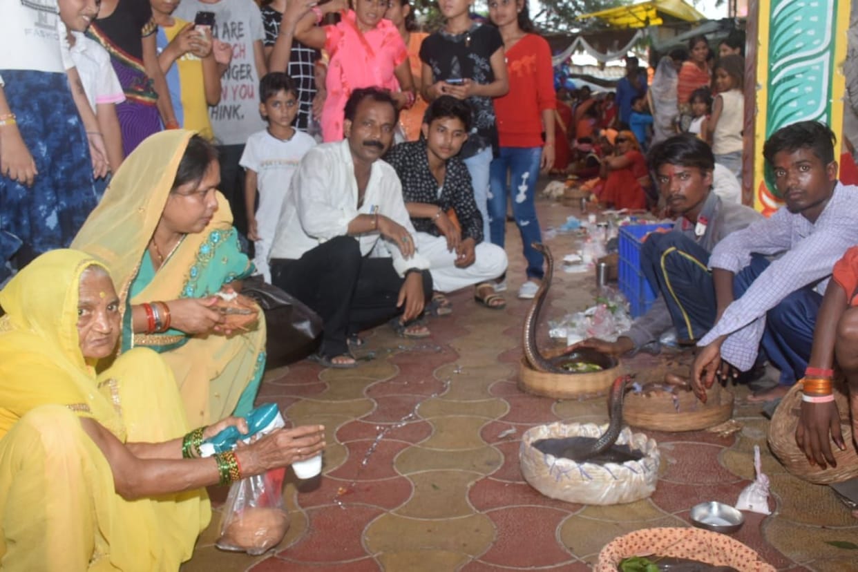 Devotees worshiped naag devta