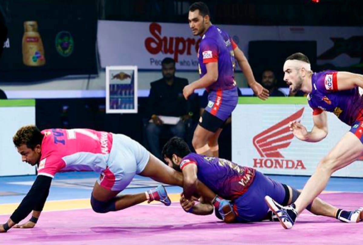 Pro kabaddi league Jaipur defeated by delhi, puneri beat gujarat