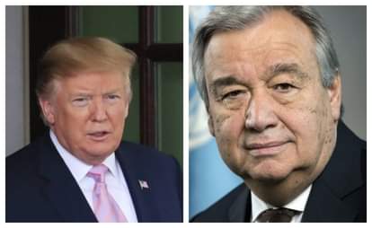 डोनाल्ड ट्रंप और एंटोनियो गुटेरेस