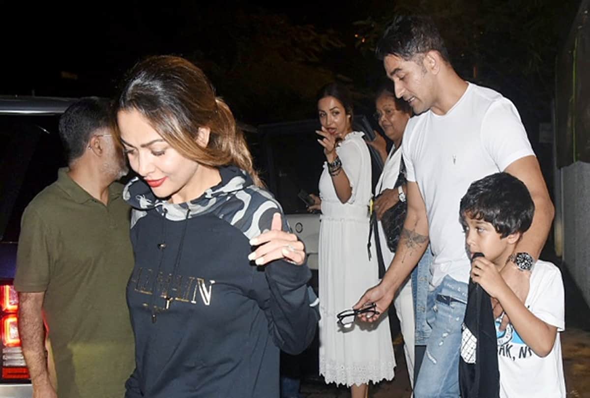Malaika Arora with sister Amrita Arora and Son arhaan khan spend quality time with their family
