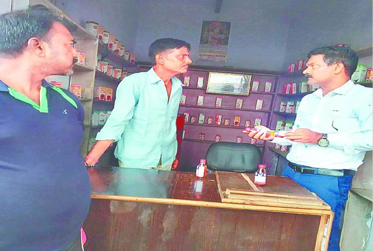 drug department team raid on medical store in agra