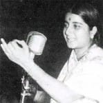 1978 में खप्टिहा कलां गांव में शाम को चुनावी जनसभा संबोधित करतीं सुषमा स्वराज। (फाइल फोटो)