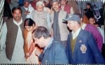 वर्ष 2002 में अशोक चौहान के समर्थन में चुनावी सभा में भाग लेने जातीं सुषमा स्वराज का फाइल फोटो
