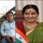 संतोष अपनी पत्नी कंचन भारद्वाज के साथ।
