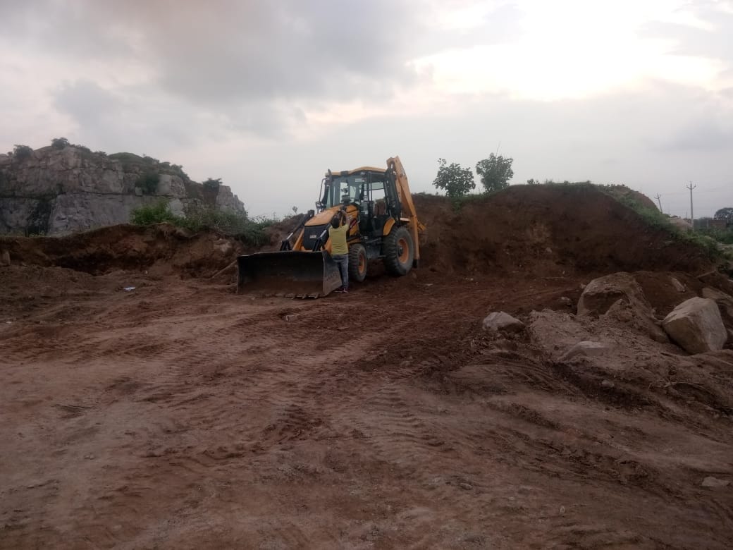 Illegal mining on government land