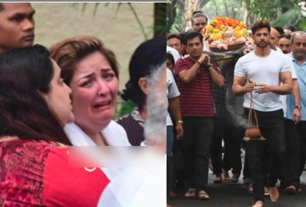 hrithik roshan maternal grandfather j om prakash funeral photos amitabh bachchan spotted