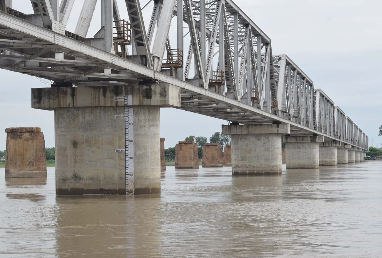 ganag, bandh, dam, water lavel