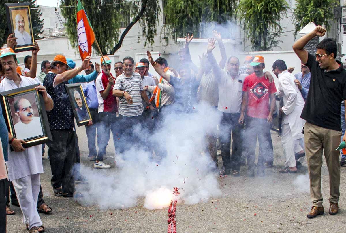celebration after article 370 removal gave answer to separatism terrorism