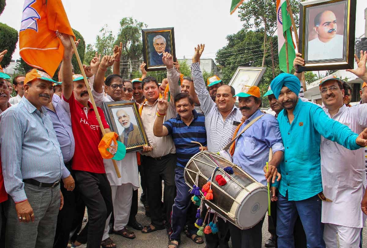 celebration after article 370 removal gave answer to separatism terrorism