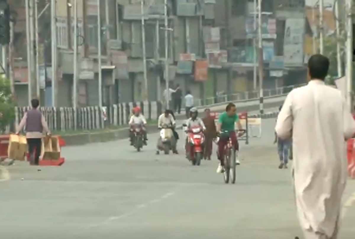Jammu and Kashmir: Latest visuals from Srinagar as people move about for essential work.