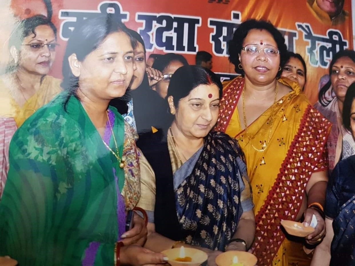 Sushma came to the district several times during the election campaign