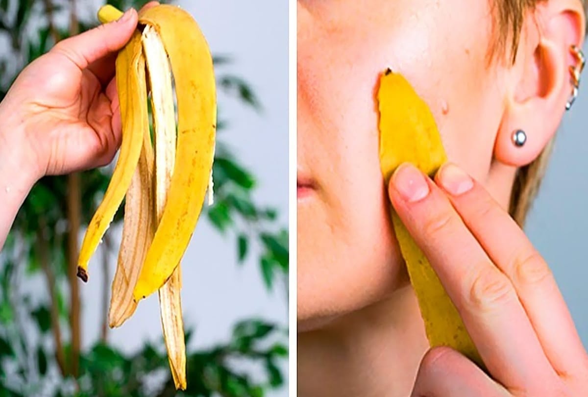 how to use banana to pomegranate peel for glowing skin
