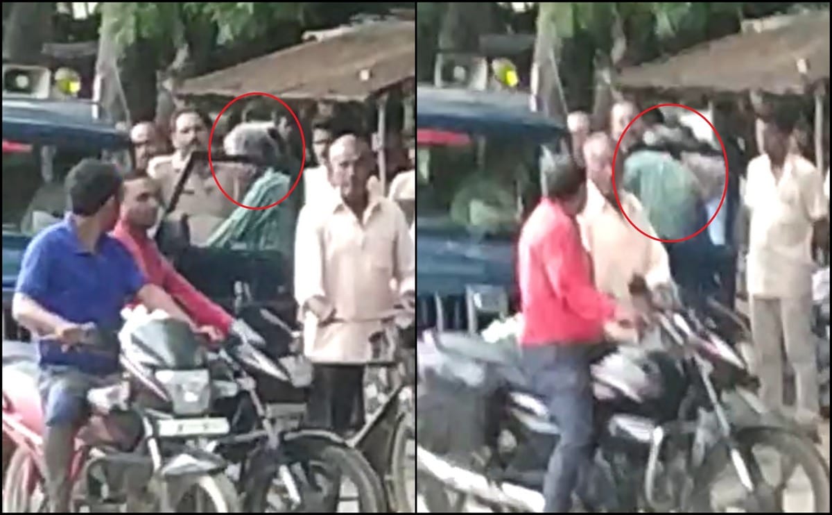 police beat Bus driver and conductor for not passing police vehicle in barsathi jaunpur