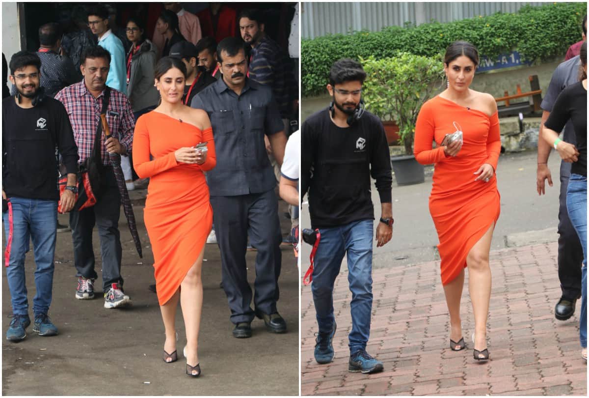 Kareena Kapoor Khan was seen video calling son Taimur from the sets of Dance India Dance in Mumbai