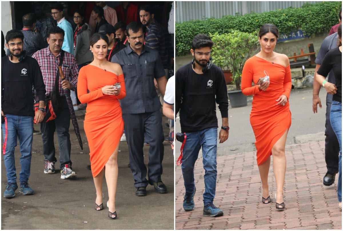 Kareena Kapoor Khan was seen video calling son Taimur from the sets of Dance India Dance in Mumbai