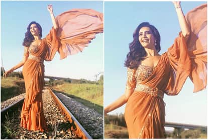 karishma tanna saree without blouse experiment gone viral see picture
