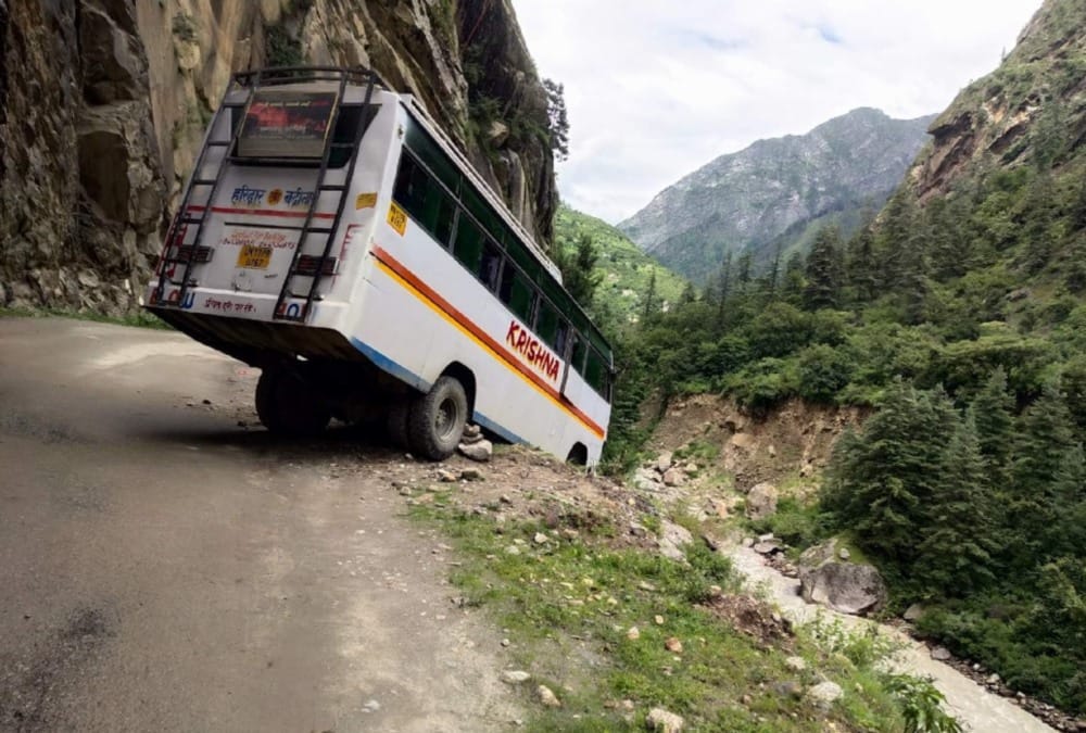 Bus Rolled into ditch Driver Saved passengers life in uttarkashi