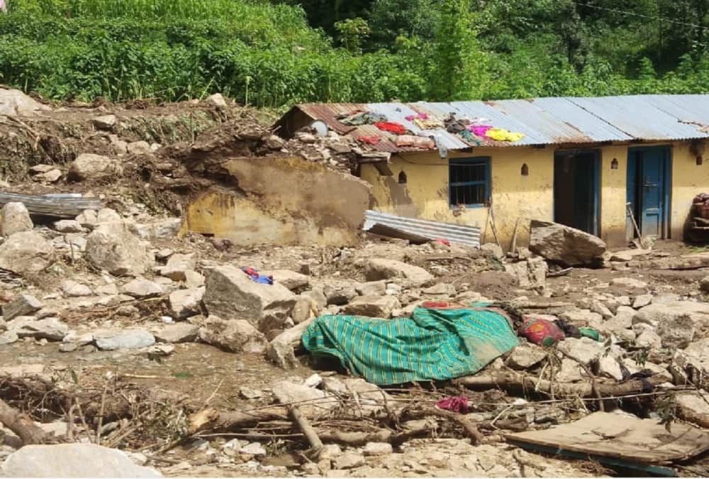 Mother And Son died in Cloud Burst and disaster in tehri uttarakhand photos
