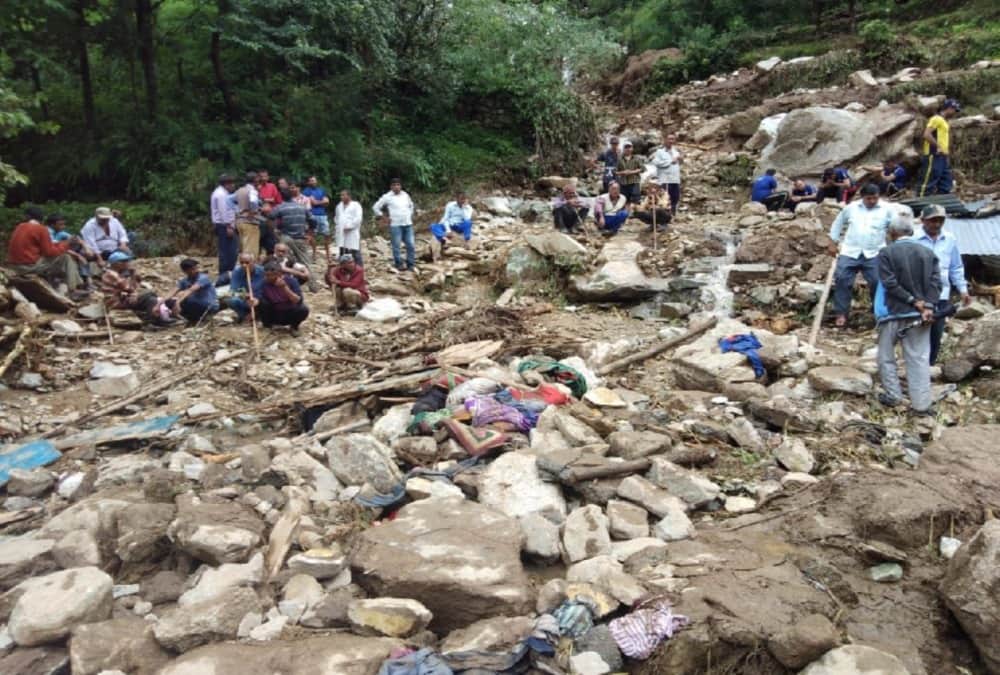 Mother And Son died in Cloud Burst and disaster in tehri uttarakhand photos