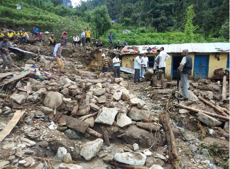 cloud burst in tehri life after one day