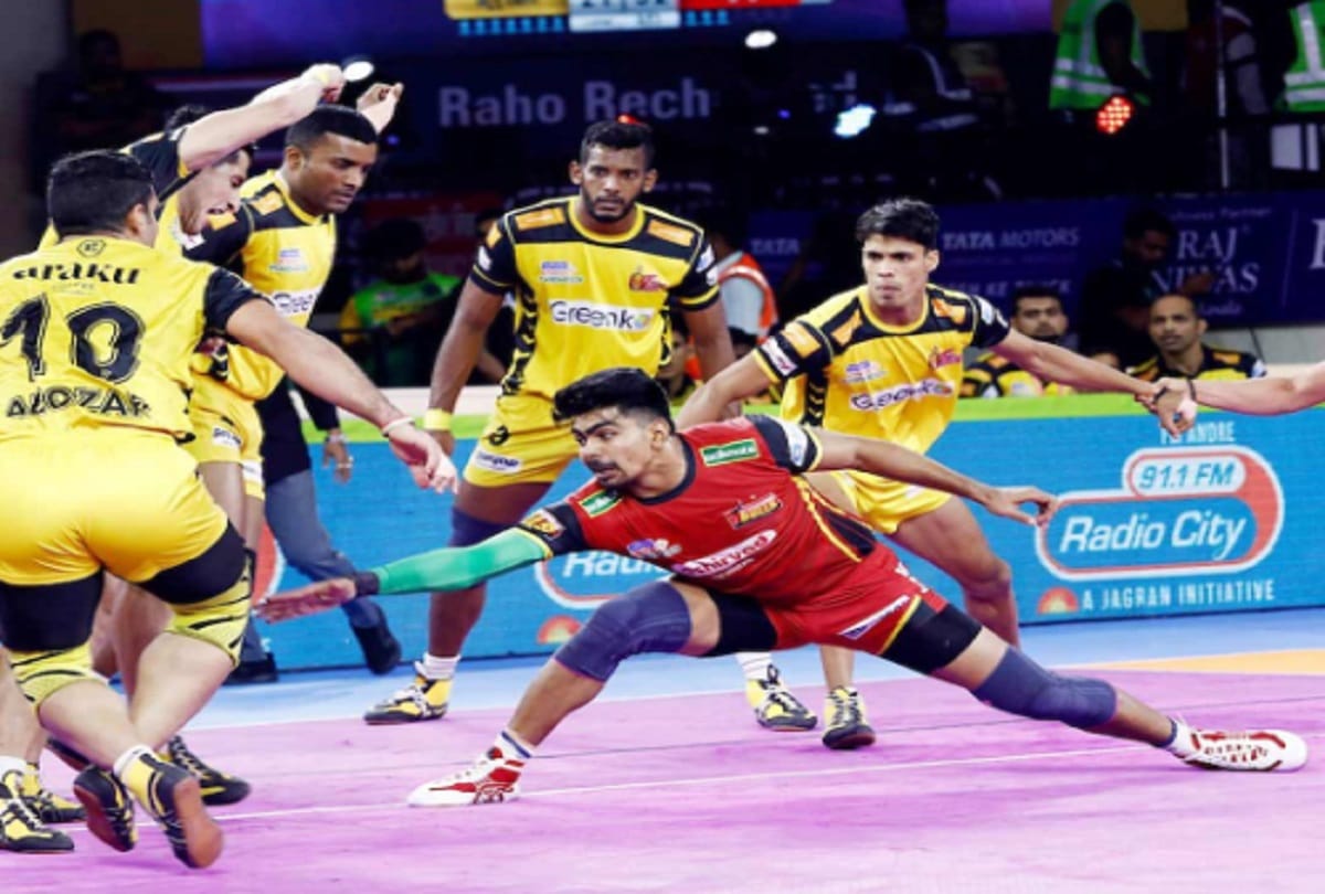 Pro kabaddi league Bengaluru bulls wins 3rd match defeated telugu titans