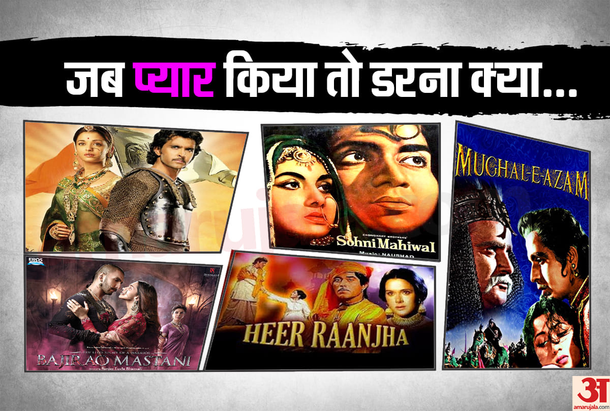 Evergreen Love Stories in bollywood mughal-e-azam heer ranjha jodha akbar bajirao mastani