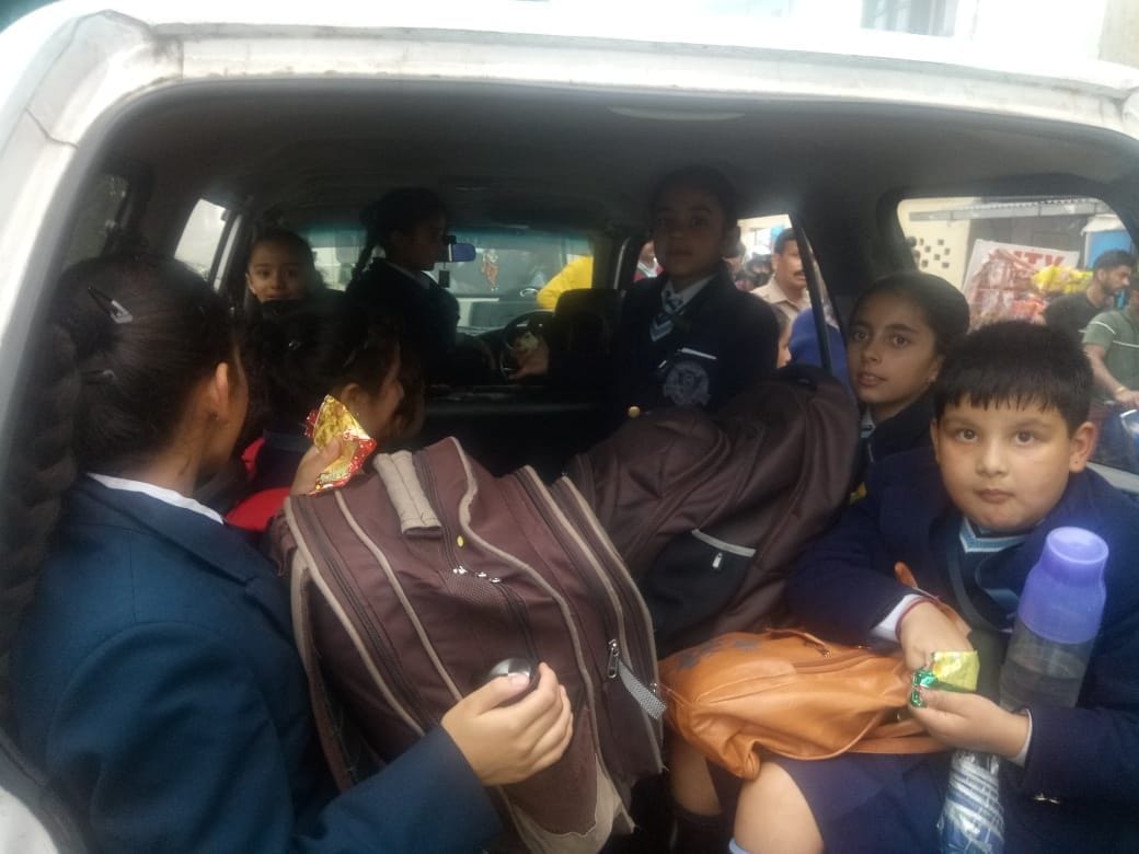 Five vehicles carrying school children caught