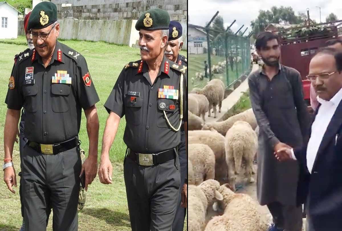 nsa Ajit Doval interacts with locals in Anantnag, Lieutenant Gen RP Singh visited Yol Cantt