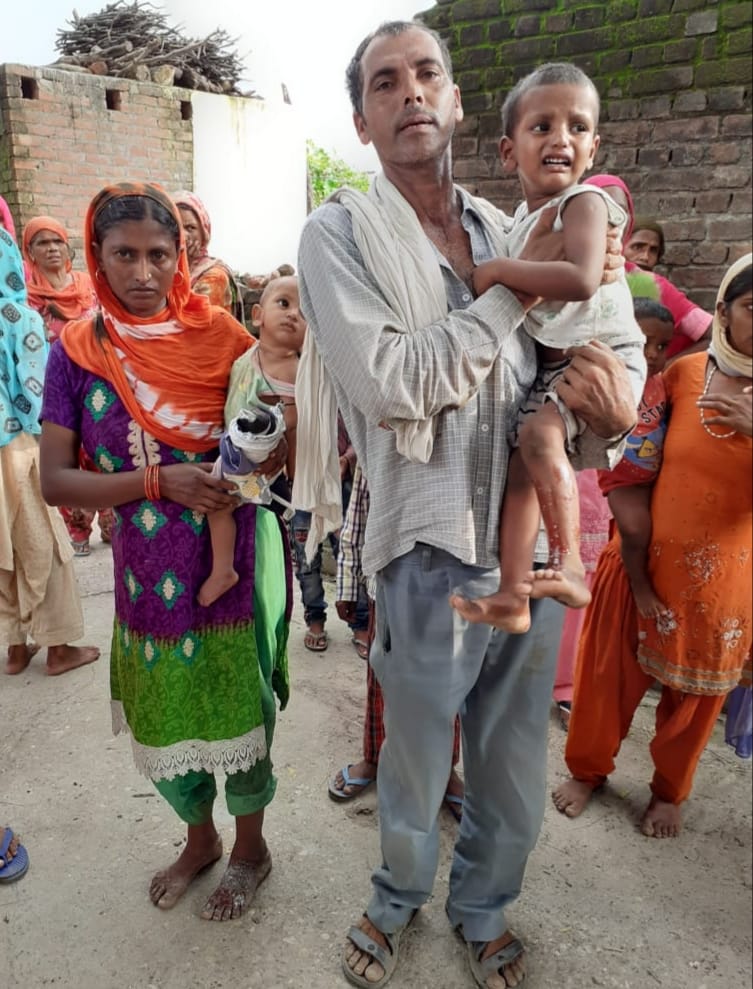 LPG cylinder fire, woman and two children scorched
